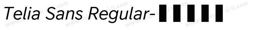 Telia Sans Regular字体转换